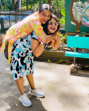 Rakshita Suresh Instagram - Happy birthday to my everything!!!! ♥️♥️♥️♥️
🎂🎈
 
Couldn’t move a stone without you. Thanks for being the rock-solid pillar of my life, Amma! 🧿🧿🧿🧿

I love you & hope to make you proud @anithasuresh. 😘😘😘😘
