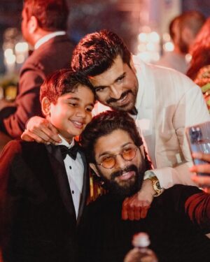 Ram Charan Instagram - Happiest birthday Bunny!! Love you&  wishing you all the happiness!! @alluarjunonline ❤️😘
