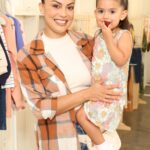 Raquel Pomplun Instagram - Totally fell in #love with @shopmoncoeur yesterday at their #fallwinter #LaunchParty 😍💕🎊 My little munchkin had a blast! Loooved her new jacket and just didn’t wanna leave 😅 Thank You @louise_ulukaya for taking the time to talk to us and explain a bit more about your inspiration to create this earth loving kids clothing brand 😍🌎🌱 We are in love 😍 #recycle #reuse #enviromentallyfriendly #environment #Launchparty #raquelpomplun #pomplunation #LA #kidsFashion #Fashion #Ecofashion #quality #earthfriendly #recycle #recycled #irecycle