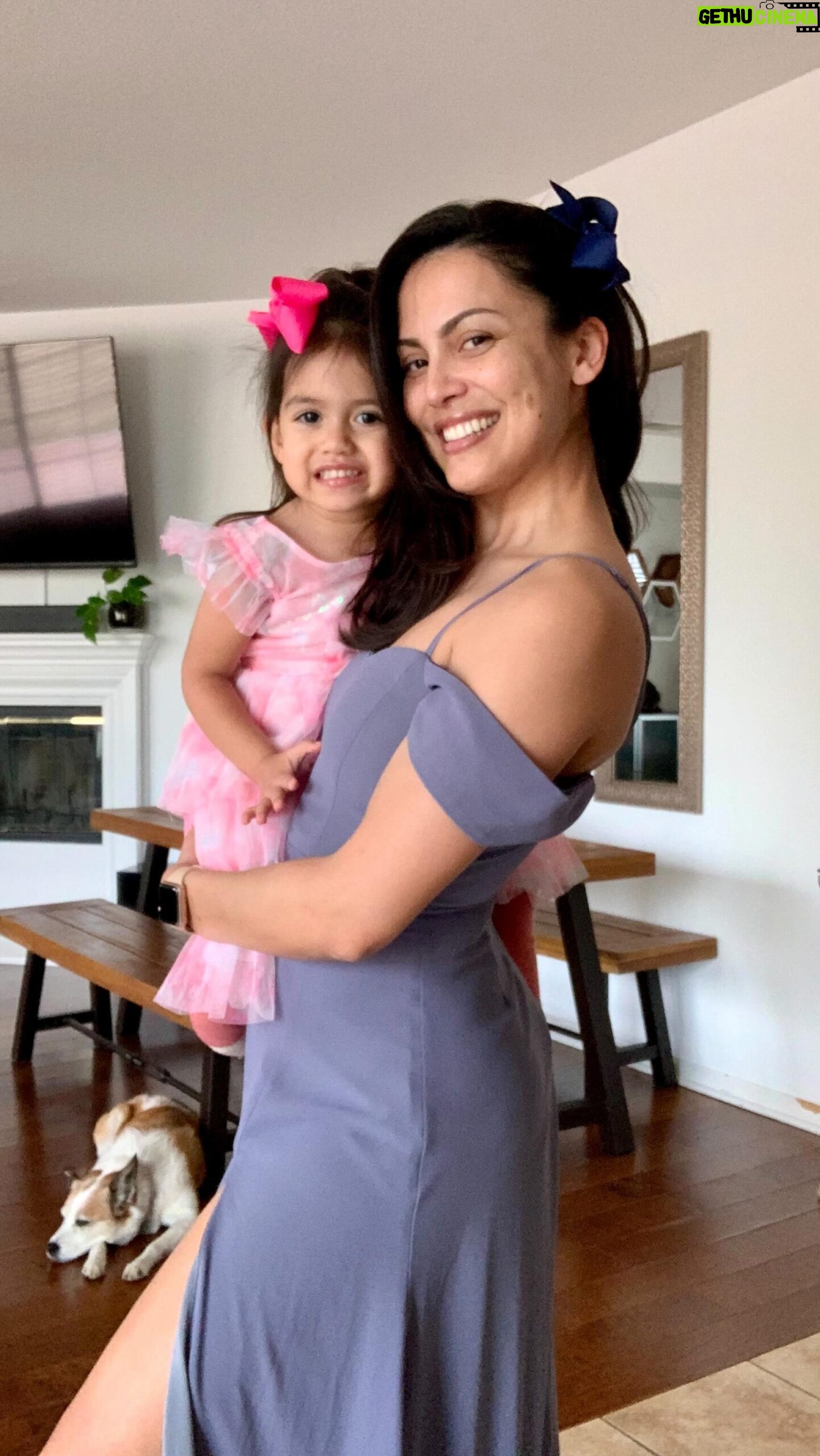 Raquel Pomplun Instagram - “Mommy, put on a princess dress and let’s dance” “Yes baby, let’s” :) We played 50’s Italian romantic music. We danced for about an hour and a half. We ate @tobleroneglobal at the end, first time for both of us. We filled our cups. This little ray of sunshine is just as romantic as I am and could not have asked for a better soulmate. Also, having the same needs and taste makes it so much easier for me to cater to her as well. Letting go of all worry, tasks, needs of that moment in space and just to give in to her imagination is the best therapy I can ask for. I feel so lucky to get to be her mother. Thank You universe for this blessing. 🙏🏽💕♥️ #mom #momma #mamá #madre #motherhood #maternidad #RaquelPomplun #BabyGirl #notsolittleanymore #Pomplunation #romance #Romantics #hopelessromantics #soinlove #daddyislucky 😘 #momanddaughter #dance #soul #healer #dancelikenooneiswatching #reels #instagood