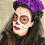 Raquel Pomplun Instagram - “The ancient indigenous people of Mexico have practiced rituals celebrating the lives of past ancestors for around 3,000 years. The celebration that is now known as Day of the Dead originally landed on the ninth month of the Aztec calendar and was observed for the entire month. In the 20th century, the month long festivities were condensed to three days called The Days of the Dead: Halloween on October 31, Day of the Innocents on November 1, and Day of the Dead on November 2.” Today we remember those who have left this physical world so they live eternally within us 💕 Feliz Día de los Muertos 💀 #dayofthedead #diadelosmuertos #Catrina #RaquelPomplun #Mexicana #Americana #Pomplunation