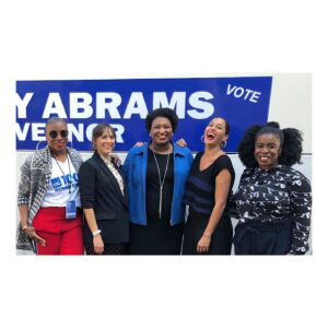 Rashida Jones Instagram - Jumping in on all the @staceyabrams love! I'm in awe of this force of nature. She has been consistent, determined in her work and in her commitment to making everyone's voices heard. She is no joke. Georgia is lucky, we are lucky!! 👑