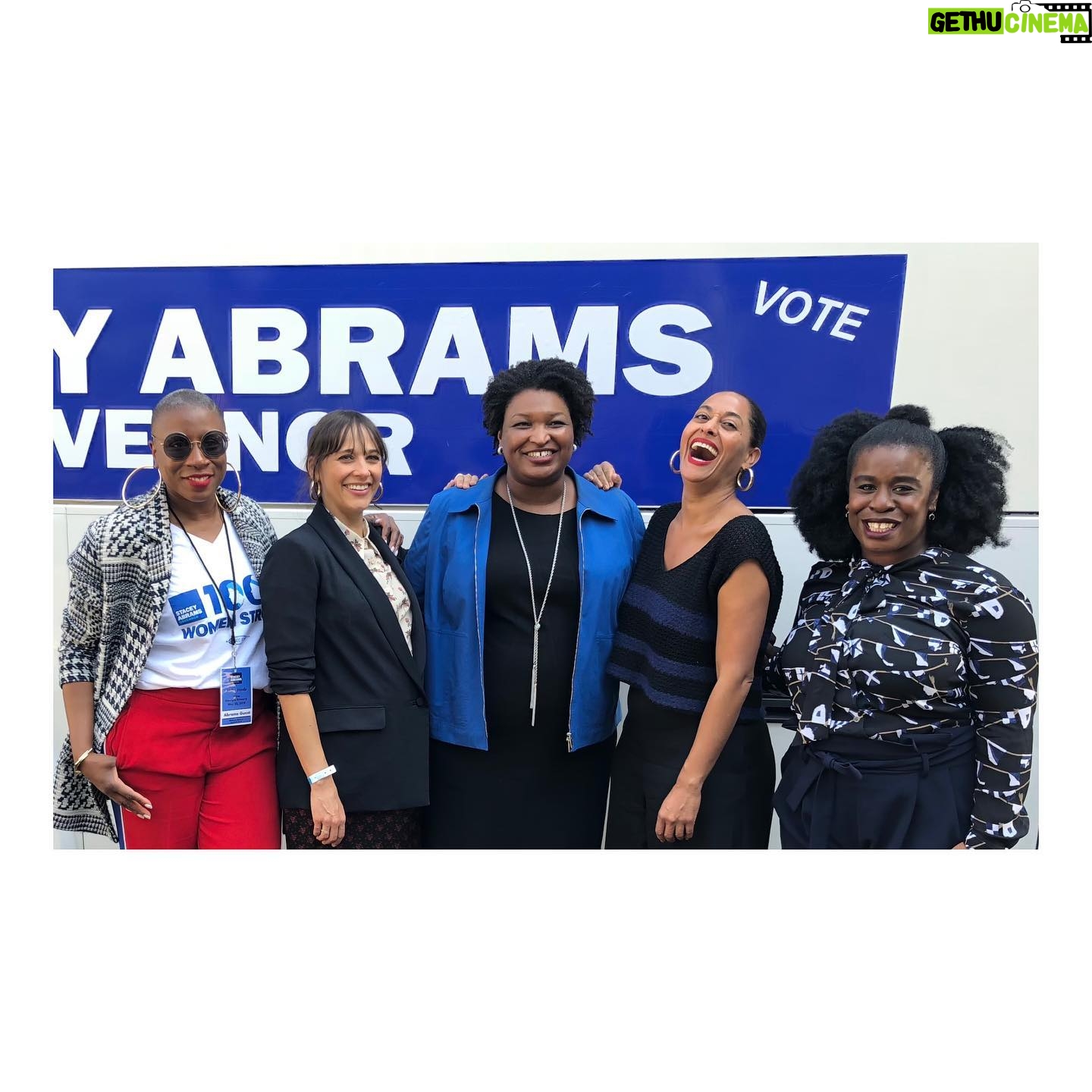 Rashida Jones - 68.6K Likes - Jumping in on all the @staceyabrams love! I'm in awe of this force of nature. She has been consistent, determined in her work and in her commitment to making everyone's voices heard. She is no joke. Georgia is lucky, we are lucky!! 👑