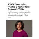 Rashida Jones Instagram - Congrats to Rashida Jones!! The FIRST BLACK PERSON EVER to run a major cable news network!! I'm so proud to share a name with you and also take this #myelf challenge to the next level. Rashida Jones on Rashida Jones INFINITY. ZOOM IN. *big ups to @misterkarate for coming in hot and fast with the photoshop skills.