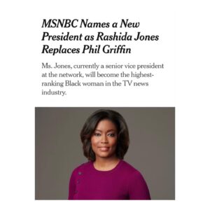 Rashida Jones Instagram - Congrats to Rashida Jones!! The FIRST BLACK PERSON EVER to run a major cable news network!! I'm so proud to share a name with you and also take this #myelf challenge to the next level. Rashida Jones on Rashida Jones INFINITY. ZOOM IN. 

*big ups to @misterkarate for coming in hot and fast with the photoshop skills.