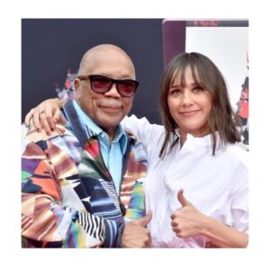 Rashida Jones Instagram - This man is 90 today!!! 90 pics on his 90th birthday! No one has lived more life, survived more challenges, contributed more culturally, loved with every piece of his heart than “le Q”. I feel so blessed to have you as my father, my friend and my mentor.  How did I get so lucky?? You taught me how to make decisions out of love and not fear, to stay curious, to value humility, to travel, to work hard, to laugh through pain, to see humanity in everyone.
Happy 90th to my dear papa. I love you ad infinitum!!!!!