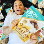 Raven-Symoné Instagram - @ketochow just sent me a shit ton of merch! Omg I’m in heaven. #ketochow is a on the go person/flavor lovers dream!!! Their flavors range from #cookiesandcream #peachesandcream #chocolatetoffee #chocolatepeanutbutter and like 30 others, along with savory! Im tempted to start a #ketochowchallenge .. 3 ketochow’s a day for a week…..…. Maybe I’ll do it start of august??? Anyway, thank you @ketochow for supplying the fam with blender bottles, #fastingdrops, #electrolytedrops so much! Wow and thank you