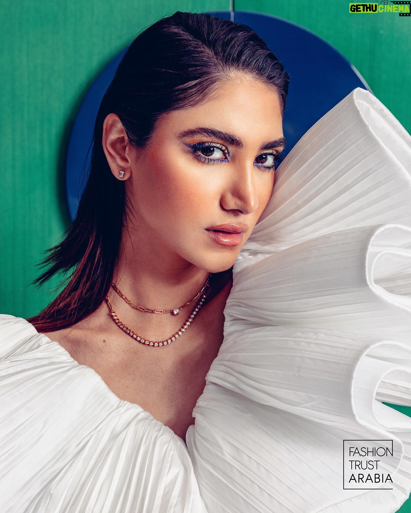 Rawan Mahdi Instagram - #FTAMeets: Iraqi-born, Kuwaiti-raised Actress Rawan Mahdi @rawan_vii who stars in the critically acclaimed Netflix original series The Exchange. As part of our August feature Rawan talks exclusively to Fashion Trust Arabia about her passion for acting, the importance of nurturing talents and creatives from the Middle East, her favorite Arab designer and more. Catch the full interview on our online platform (link in bio) Photography: Pavel Radulescu Creative Direction: Sophie Safi Art Direction: Tatiana Akl Styling: Daylal AlHajeri Make-up Artist: Anfal Ashour Hair Stylist: Jessa at ID Beauty Refinery Videography: Dana Dowmut Special Thank to Ahmad Mnawer at AM Design Kuwait Words by: Dana Nassour