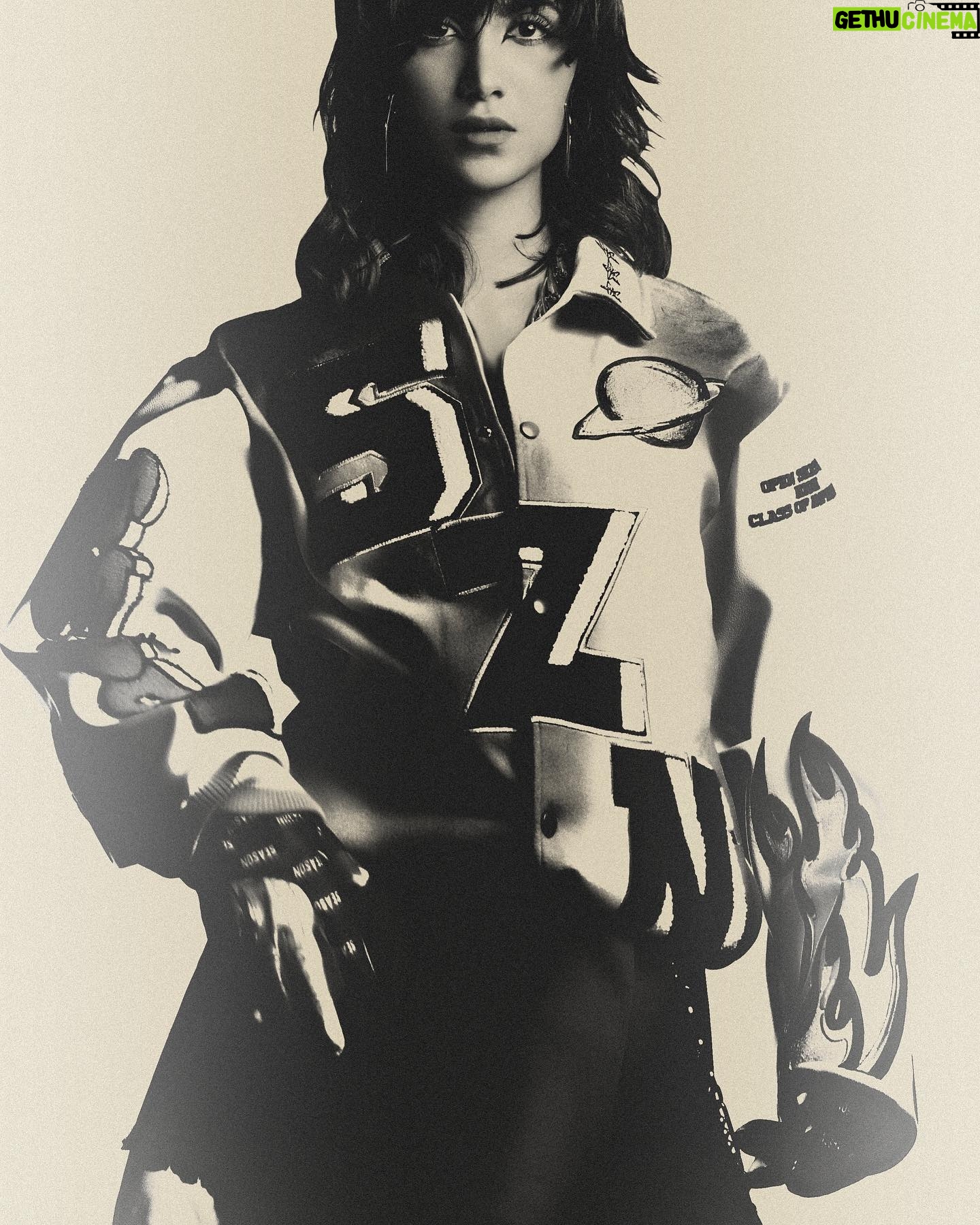 Rawan Mahdi Instagram - Class Of Infinity A early reveal on our varsity jacket, a staple piece in our winter collection coming soon. www.lopensaison.com Photo by @coded.campaigns Styling @aboveallelements Hair @dudettesalon Make up @beautyfigure_