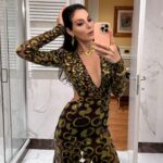 Razane Jammal Instagram - Gone fishin’ but make it @eliesaabworld 🎣 لابسة لوك من تصميم إيلي صعب مستوحا من الطحالب لعشا تحت عنوان "تحت الماي" بمدينة جينوفا بإيطاليا. شكراً كتير زينا على هالفكرة الرائعة! Thank you @zkobrossi for coming to the rescue and dressing me as an algae for tonight’s underwater themed gala 🧜🏻‍♀️🐠🪸🐚 #oceanomare Dress @eliesaabworld Jewels @jude.benhalim Styled by @yasmineeissa Hair and makeup by me!
