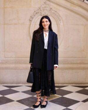 Razane Jammal Instagram - First appearance as the One Dior Ambassador for the Middle East at the #DiorCouture Show by @mariagraziachiuri wearing the new “Lady D-Sire” bag 🖤

Photos @patricksawaya 
Stylist @farahmounzer 
Makeup @auroregautier_mua @diorbeauty 
Hair @cyrilhair 
Management @kareemsamy @mad_solutions