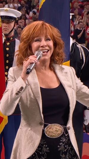 Reba McEntire Instagram - Reba McEntire performs the Star Spangled Banner.