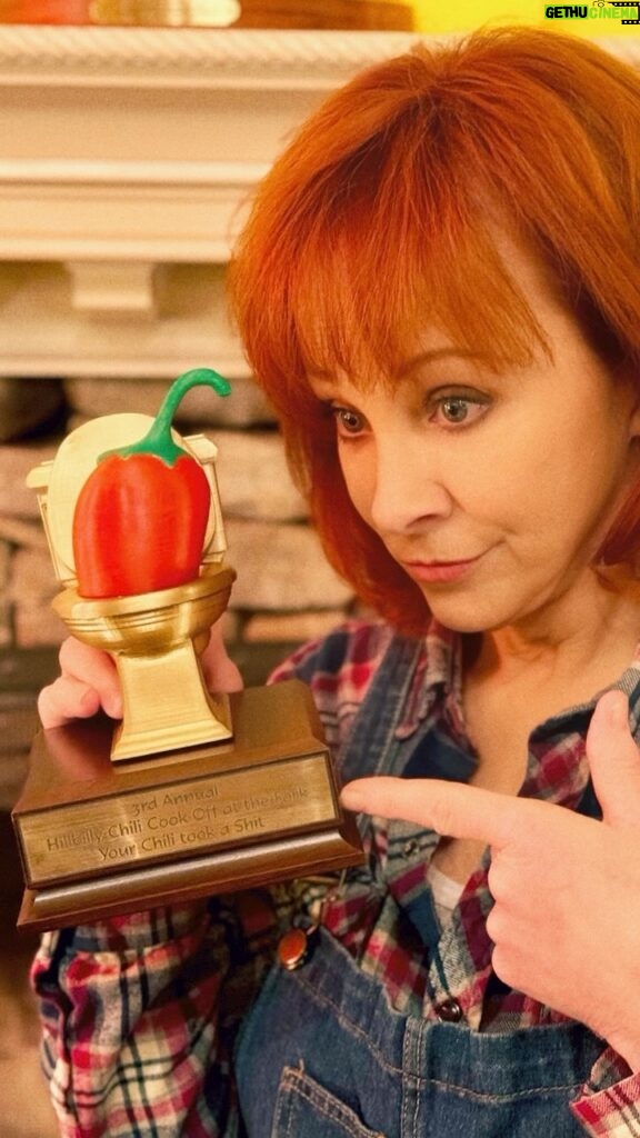 Reba McEntire Instagram - Here’s a little behind the scenes of our third annual Hillbilly Chili Cook Off! Guess I’m trying a new recipe next year... #ChiliTookA🚽