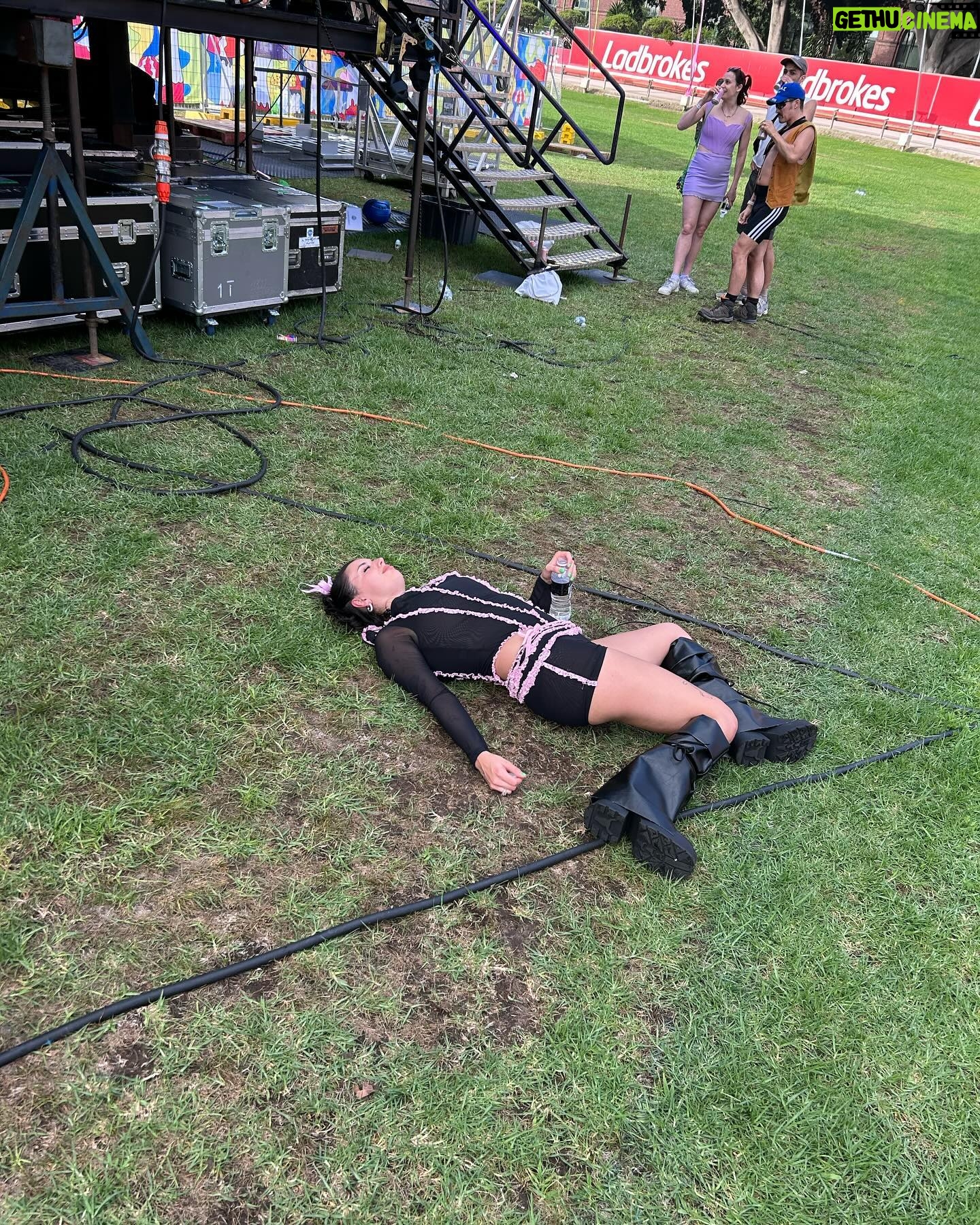 Rebecca Black Instagram - perfect wrap on the let her burn tour in sydney and 2023 🥹 thank you aus, and to everyone else who came out to a show and streamed the album this year!!!! there was a time in my life i thought this would be truly fucking impossible for me. my god i’m lucky, i’m eternally indebted to all of u. the titties and chainsaw deserve a rest, now back home to finish RB2… this show, let alone this year wouldn’t have been possible without the most cool as hell, talented and hardworking crew @kcon101 anton, @richysquirrel @malloryhenley @chrlesnchrge @ianj_mckenzie @cjjensen05 @ben_hobbs @theyneedacrane @andrewcrosbiesound @bibes87 @hodgepodge_creative adam mcnally, @thebeehive_la @julietteontheinternet @frazescreative @blacklanterncreative see u in 2024