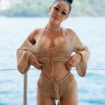 Rebecca Chen Instagram - @FashionNova 1,2 3 or 4? 🌊 🔍 Out All Summer Crotchet Cover Up Set - Taupe