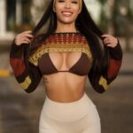 Rebecca Chen Instagram – @FashionNova 🤎which pic is your fave? 

🔍 So Groovy Crochet Bolero Sweater – Brown