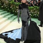Rebecca Ferguson Instagram - What an unforgettable evening! Thank you @thombrowne for letting me wear such an exquisite dress.🖤 #metgala Hair: @jillianhalouska Makeup: @emilychengmakeup Stylist: @tomeerebout