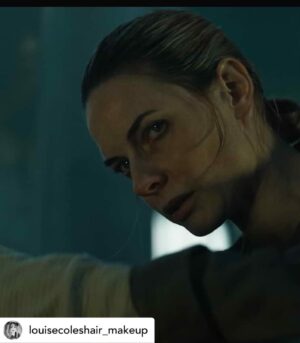 Rebecca Ferguson Instagram - Becoming Juliette thanks to my wonderful incredible @louisecoleshair_makeup… What a journey! Xxx

Regram • @louisecoleshair_makeup Creating Juliette’s look was a collaborative process. I made mood boards for each element: hair style, cut/colour, tattoo shapes, make-up. 

Her look needed to be practical and show her journey. We mapped out her body scars, different ages, time spent working in mechanical. Her hair is a deliberate departure from her look as a child. Taking it short and lifting the colour, in keeping with the experimental use of chemicals in the Down Deep. 

Her Tattoo’s were the most enjoyable part of the process. We went through a few options. The line tattoo’s on her wrist and fingers are representative of rings and a bracelet and are a symbol of her young friendship with Shirley, they have the same. The big arm tattoo was very much a collaboration with @rebecca_ferguson , we both had a similar idea and ultimately drew the shape to fit Rebecca’s arm/Biscep. The weaving lines symbolising Rope/Wire and her working with machinery.

I accidentally came up with her hair style, the double up look was something that happened last minute in a fitting to get her hair back. We loved it and it became her style. 

Tattoos printed by @tattooednow 
Hair colour: @jayjaygrayesq 
Scars: stock bondo scars from @kristyan_mallett 

Hair and Make-up by me 
Assisted/set cover by @gigidey89 @toniamia 

Skin Prep: cryo sculpting globes @skin.111 
CEO serum @sundayriley (this is the secret to her glowing skin) 

Makeup:
@glossier skin tint 
@glossier stretch concealer 
@suqqu_official brow pen 
@glossier boy brow clear 
@pixibeauty gel on lids 
@surratt eyelash curlers 
@milkmakeup contour
@susannekaufmann_ lip balm 
@lemaquillagepro cheryl Mitchel dirt palette
@skinillustratorofficial dirt and complexion palettes 

Hair products: 
@sammcknight1 cool girl 
@avedacoventgarden Confixor 
@layriteofficial 

Costume Design: Charlotte Morris
📷 @rekhagarton 

#silo #juliette #rebeccaferguson #hairandmakeup #appletv