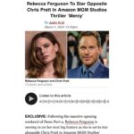 Rebecca Ferguson Instagram - Who’s up for a game of “Mercy”? @prattprattpratt?