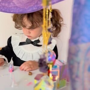 Rebecca Victoria Hardy Instagram - Would you let your kids play ? 🔮✨ 

#crystalmagic #crystalshop #pretendplay #momlife #diytilidie #witchy Crystal shop playset gothic baby diy