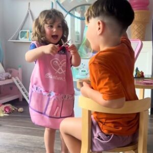 Rebecca Victoria Hardy Instagram - UPDATE: Took him somewhere else ! 😤 
#haircut #fail #momlife #pretendplay