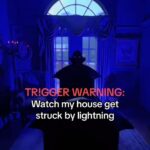 Rebecca Victoria Hardy Instagram - AUDIO ON 🔈 Can’t believe I got this on camera 😱 #lightning #storm #spooky #gothichome #lightningmcqueen