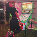 Rebecca Victoria Hardy Instagram - Amazing weekend for me as both a game designer & an author. It warmed my heart to see so many people enjoying my newest game AND seeing your Gothic Babies come pick up their copies of the book 🥺🖤🕸️🦇 THANK YOU !!! #pinball #gothicbaby #pintastic #childrensbook #gothbaby #rebyhardy #happygilmore #hardypinball