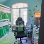 Rebecca Victoria Hardy Instagram - Minecraft room REVEAL 🟩⬛️ #minecraft #minecraftroom #gamer #kidsroom Minecraft room