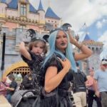 Rebecca Victoria Hardy Instagram - BATS DAY VLOG 🖤🦇🕸️ #batsday #goth #gothicbaby #disneyland Bats day goth day Disneyland gothic baby vlog