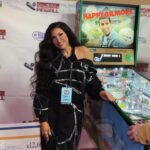 Rebecca Victoria Hardy Instagram - Thank you @killatrav for reppin my game 🙏🏽🖤 #happygilmore #pinball #gamedesigner #hardypinball #rebyhardy