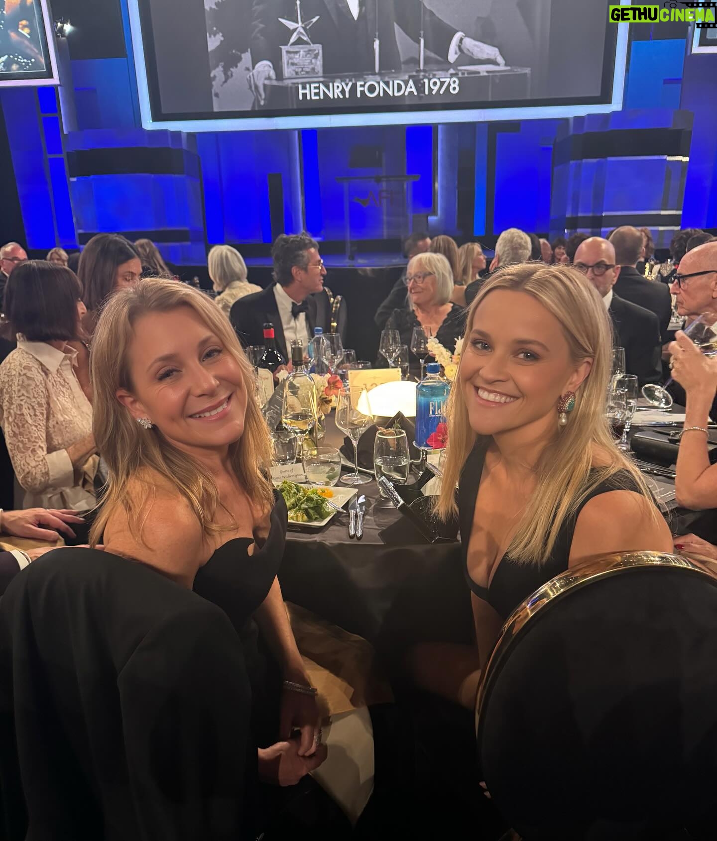 Reese Witherspoon Instagram - What an incredible evening celebrating the legendary career of @nicolekidman for @americanfilminstitute ! It was incredible watching and remembering all of her amazing performances: Dead Calm, Moulin Rouge, To Die For, Cold Mountain, Big Little Lies... just to name a few of my favorites.🤩 Nicole, you are a once-in-a-lifetime talent and I’m so proud to be your partner, friend, and sister in this life. I love you ! 💕