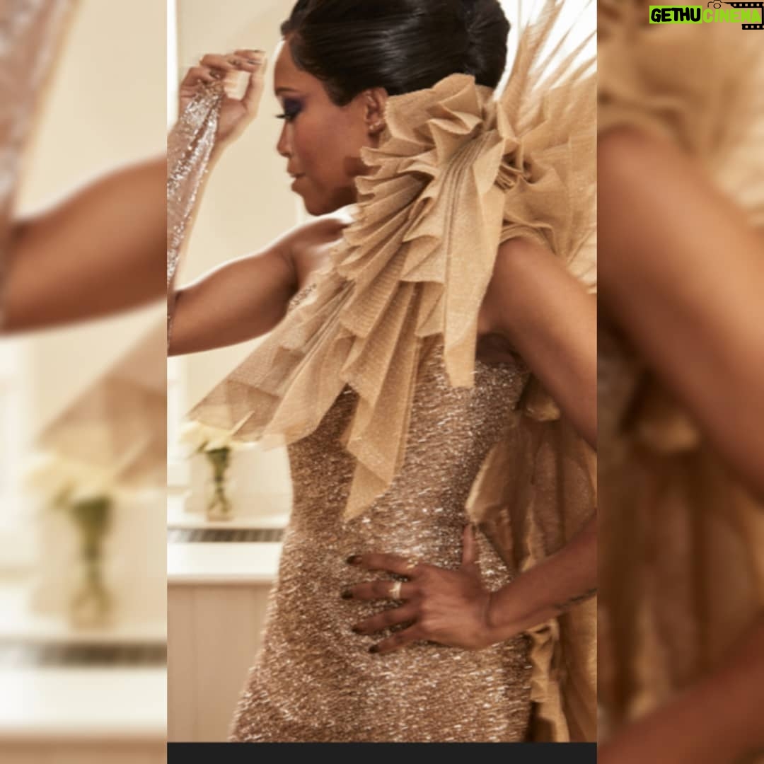 Regina King Instagram - The Team Stylist @waymanandmicah Dress @oscardelarenta Shoes @alexandrebirman Jewelry @larkandberry Makeup @oslynholder Hair @touched_by_tiff Nails @misspopnails Nails @ajackdannie #metgala2019