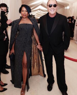 Regina King Instagram - Feeling “Bossy” in @michaelkors ode to American suiting. Thank you to the team! #metgala
@waymanandmicah @larryjarahsims @oslynholder @misspopnails @patmcgrathreal @harrywinston