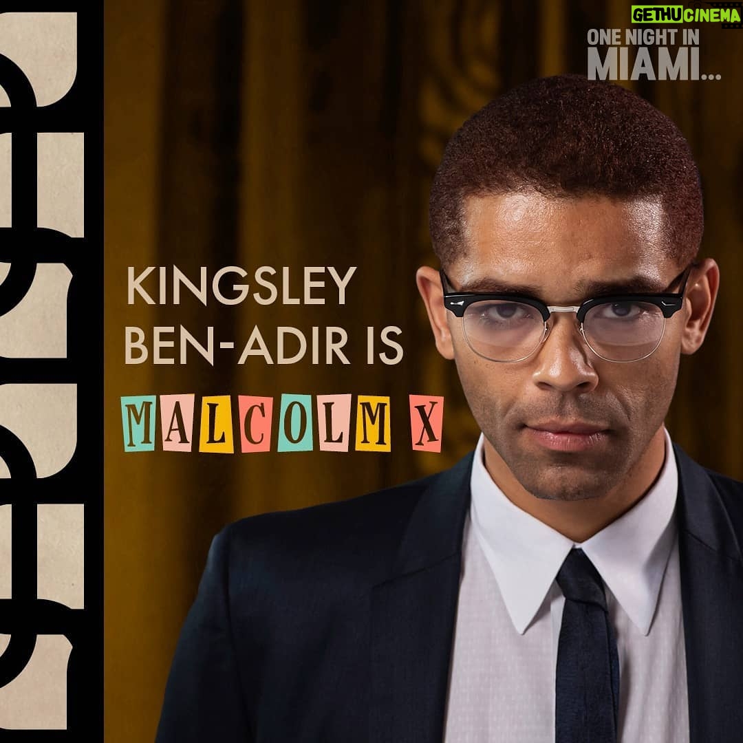 Regina King Instagram - He was the last actor I cast to play one of our historical black avengers. I can't wait for you to witness #KingsleyBenAdir 's stunning portrayal of Malcolm X. #OneNightinMiami