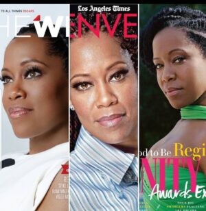 Regina King Instagram - Hit the Trifecta this week! Thank you @thewrap @vanityfair @latimes @yohanadesta @sharifhamza @corinamariephoto @bigmac857 @glennwhipp @waymanandmicah @jaimekaywaxman @makeupbylatrice @angiehairstyles for getting me COVERed!