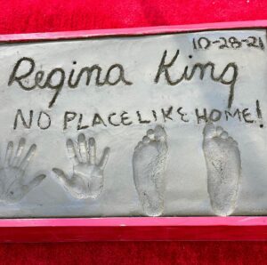Regina King Instagram - Soooo this happened yesterday. Hollywood Hand and Footprint ceremony! Wow what a moment. To be cemented forever in the city where I was born and bred was a surreal and emotional moment surrounded by family and friends. Thank you Netflix! Thank you TCL theatre! Filled with so much gratitude 🙌🏾👣