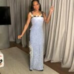 Regina King Instagram - The detail by that slit though. Come thru @prada Just enough to let those @louboutinworld 's peep out. And pockets!!!