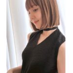 Reina Triendl Instagram - ボブ😚 くせ毛も少し落ち着かせてもらって 本当〜に楽☺️😚 お気に入りです🫶 トップスはえみさまの　@lautashi ♡ @kenichiforsenseofhumour ✂︎