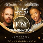 Renée Elise Goldsberry Instagram - It’s almost time to celebrate the best of #Broadway! Renée Elise Goldsberry and Jesse Tyler Ferguson are set to reveal the 77th Annual #TonyAwards nominations at @sofitelnyc. Tune in on Tuesday, April 30th to see them live on @cbsmornings at 8:30AM ET and on our official YouTube page at 9:00AM ET.
