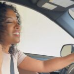 Renée Elise Goldsberry Instagram - #fbf On my way to do #busythisweek ! 1. calm and confident in this spring #powersuit 2. scaring @billieegene because in this glam I’m feeling myself too much to be driving 3. overwhelmed with pride for my girl @busyphilipps! Watch, shop, and laugh with us! @qvchsnplus – streaming FREE now. Hair @derickmonroe Makeup @billieegene Style @sarahslutsky 👗: @rodebjerofficial @everlane 👠: @betzabe_official 👛: @savettenewyork 💎: @_jennybird
