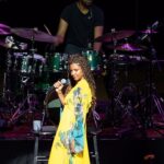 Renée Elise Goldsberry Instagram - Received the gift of LIGHT at my concert in #Chautauqua last night. Thanks to an absolutely beautiful audience and the greatest band in the world. It was a whirlwind trip, straight from tech rehearsals at The Delacorte, to this glorious amphitheater upstate. I was exhausted, and anxious about having enough to give at this show… God is amazing. When we feel weak, we are stronger than ever leaning on Him. We sang this original song #Twinkle at the encore, and the phones started waving in the air… Had me feeling like #Beyonce or #TaylorSwift! I will be playing this video to help me through the rest of tech week and through the blessed opening night of #TheTempestPW on Sunday! Hope to see you there… phones in the air! @carrieleggphotography @chqdaily