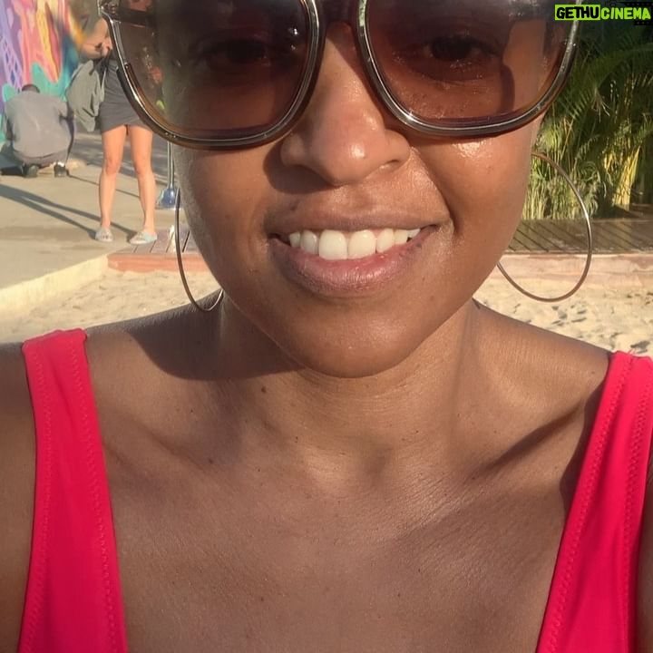 Renée Elise Goldsberry Instagram - So high I’m flying… #springbreak #puertovallarta #brownsugar My sweet friend @thetatumlife gave me the suit and the shades. 💕Typically don’t wear captions, but this was worth an exception! 📸 @thetatumlife
