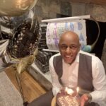 Renée Elise Goldsberry Instagram - The love of my life’s birthday! On the same week my friend Daniel Breaker invites me to dine at his supper club! The timing was divine! The great chef didn’t know… but he created the perfect birthday party for my beautiful husband! Every bite, every sip, and every person there was a gift to us both! My husband is my best friend in the world. Thank you @danielbreaker for realizing your dream, and helping me spoil him!We are inspired! And we are FULL! It was the greatest culinary experience of our lives! #happybirthdayhubby #breakersupperclub #foodie #perfecttiming