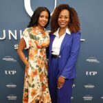 Renée Elise Goldsberry Instagram - Spent time with some of the BRILLIANT women that make #Girls5Eva possible! 1. @pigrob46 CHAIRMAN of Universal Studio Group. Champion of so many brilliant shows and story tellers. This doesn’t happen without her. 2. My beloved girls with @scardinoandsons our genius show creator! 3 @takishahair @autumnmoultriebeauty magician stylists, @amandajpel publicist. All gifted at bringing beauty out of everyone around them. 4. Why do I want our show to last forever? This is a work dinner! Sitting around with these gorgeous souls, discovering their favorite restaurants, best friends, and learning @sarabareilles speaks Italian! #ThisIsMyAwardsSeason Emmy®️ #photodump #FYCUSG @universaltv @nbcuniversal 📷: @j2pix @netflix Stylist- @sarahslutsky 👗: @31philliplim 👠: @louboutinworld 👛: @mansurgavriel 💎: @_jennybird
