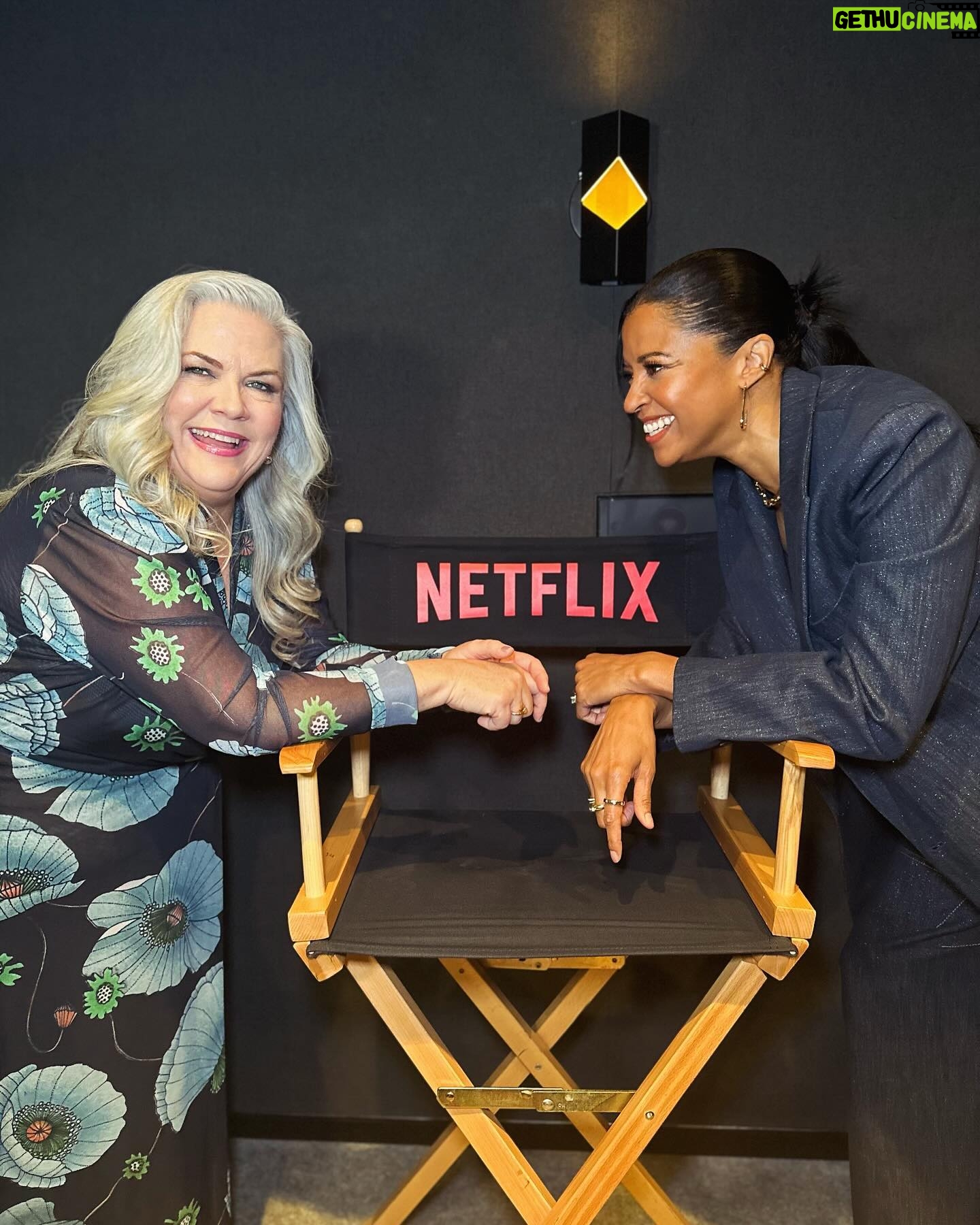 Renée Elise Goldsberry Instagram - Cheers to @pellpix , our birthday girl! You’re proof that the biggest hearts get the biggest laughs. I love you with all of mine. Praying God continues to bless me with close proximity to you for as long as possible. #foreveristooshort 📸 @derickmonroe @netflix #girls5eva