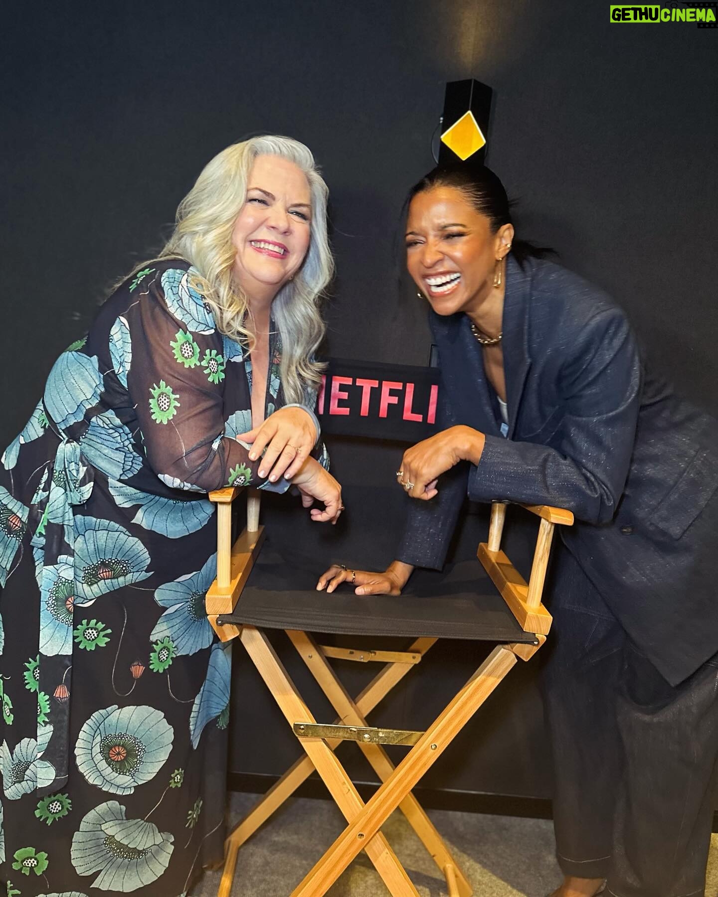 Renée Elise Goldsberry Instagram - Cheers to @pellpix , our birthday girl! You’re proof that the biggest hearts get the biggest laughs. I love you with all of mine. Praying God continues to bless me with close proximity to you for as long as possible. #foreveristooshort 📸 @derickmonroe @netflix #girls5eva