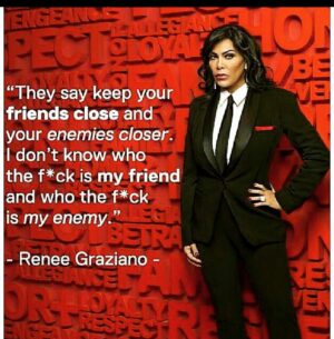 Renee Graziano Instagram - Motivational Mobwives Mondays!! Keep your ⭕️ small and your mouth shut 🤫