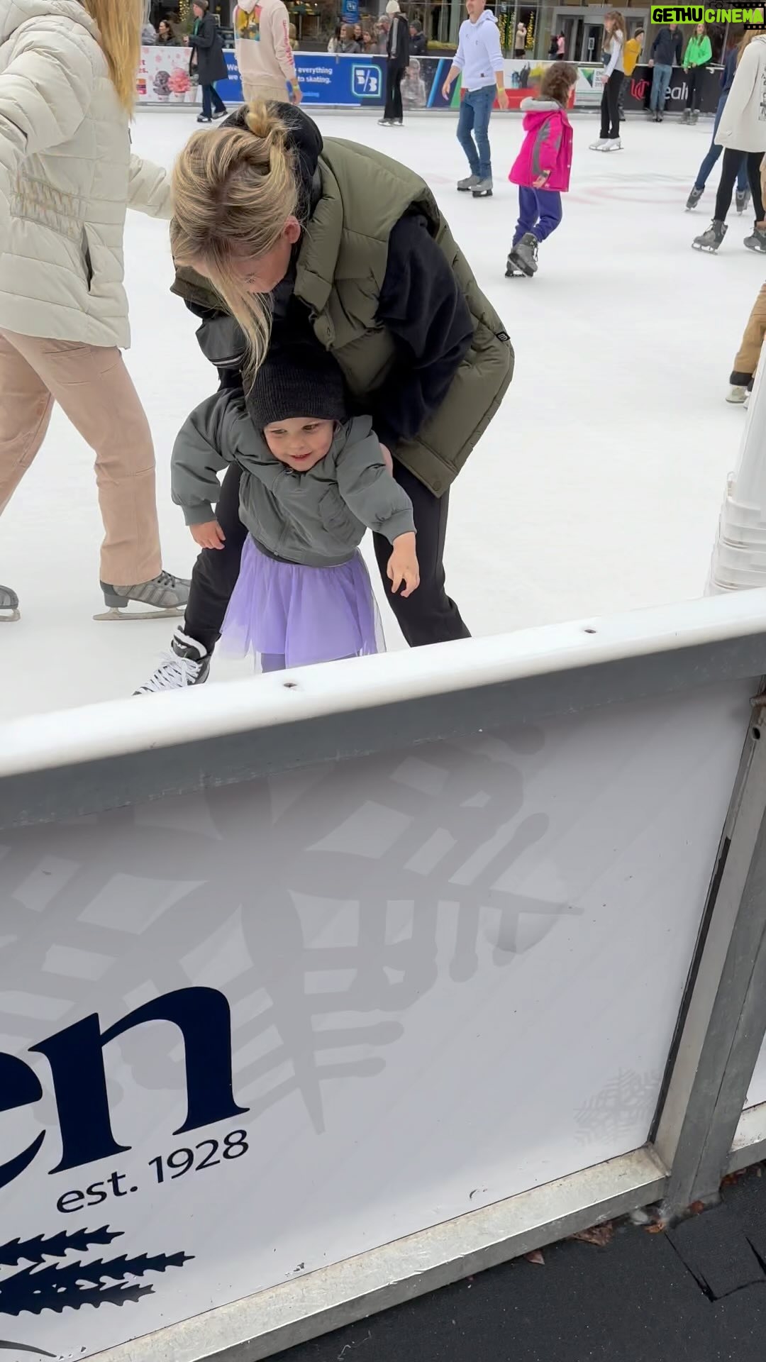 Renee Paquette Instagram - Peak parenting moment unlocked. Taking my daughter skating. She was a trooper!!! Weak little ankles but she felt the need for speed. 😂💫