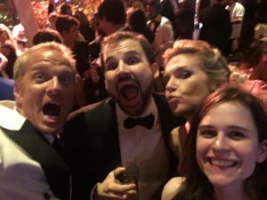 Rhea Seehorn Instagram - I’m celebrating (and missing) my old roomie today! 
HAPPY BIRTHDAY TO THE AMAZING @mrpatrickfabian !
I love you to pieces, & you, clearly, make me laugh my ass off. ❤️