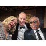 Rhea Seehorn Instagram - We had a LOT of fun last night! Thank you to the @criticschoice Awards & CONGRATS to the #bettercallsaul family for our #BestDrama Award, @thegiancarloesposito for #BestSupportingActor & @therealbobodenkirk for #BestLeadActor !!! Much love to the cast, crew, critics and our fans! & thank you to my glam team for making me feel like a million bucks! Hair @matthewstylist Makeup @kayleenmcadams Dress @jennypackham Shoes @shutzoficialboulevard Jewelry @effyjewelry & @saraweinstock Styling @highheelprncess